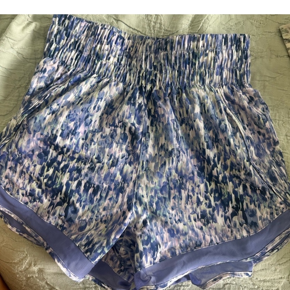 Athleta High-Rise Mesh Racer Shorts